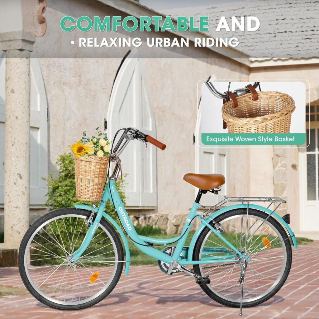 Outroad cruiser bike parked in urban street setting