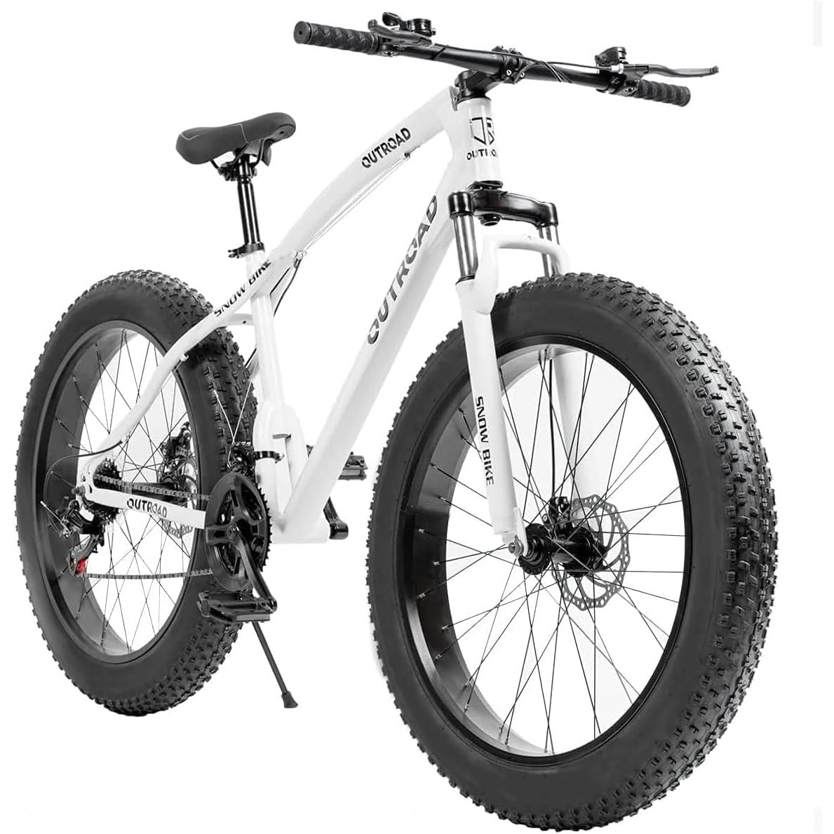 Outroad Fat Tire Mountain Bike — 26 Inch, 21 Speed All-Terrain MTB