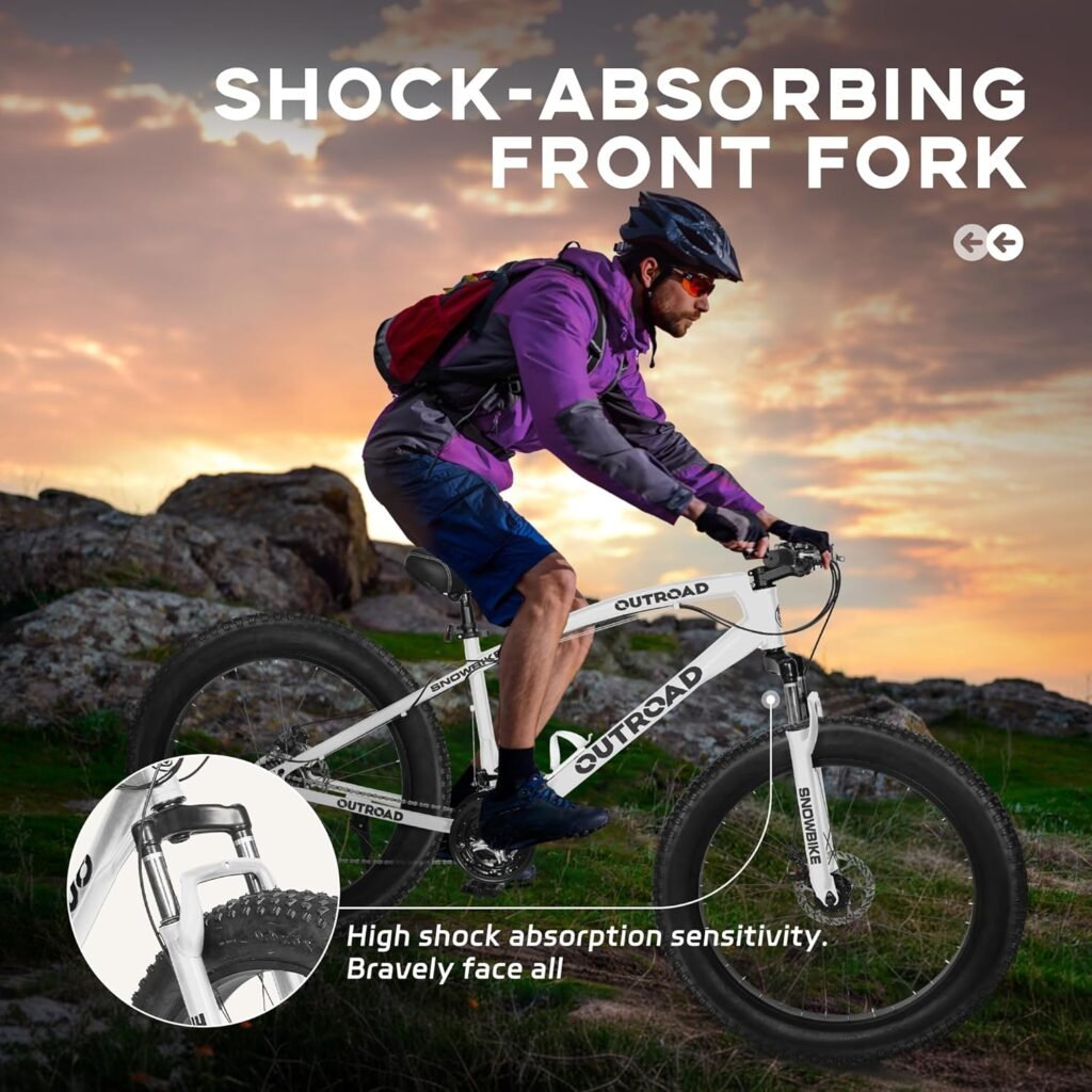 Outroad fat tire bike for sand snow and mud