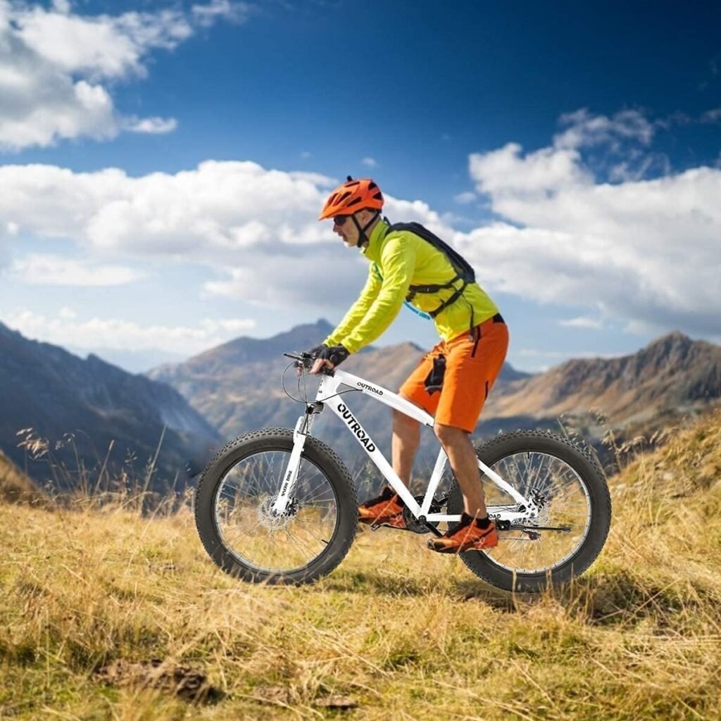 Outroad fat tire bike outdoor riding on stouns
