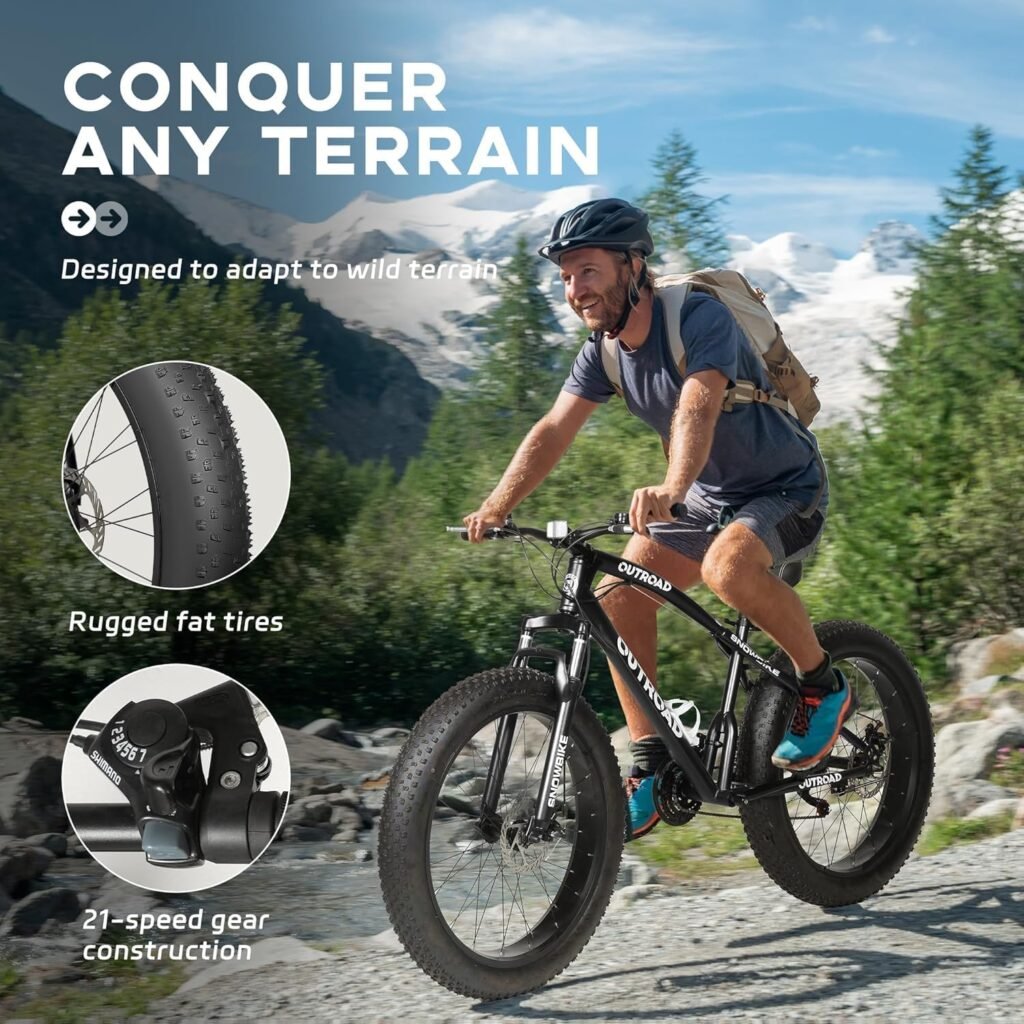 Outroad mountain bike fat tire model for off road trails