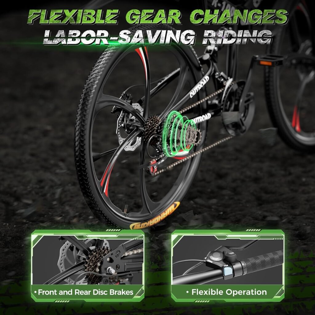 Adjustable outroad folding mountain bike 