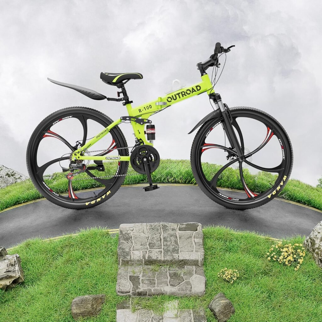 Outroad 26 Inch Folding Mountain Bike for adult