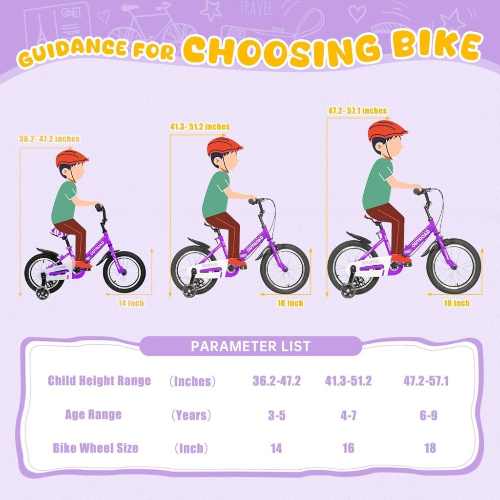 Outroad children’s bike 14 inch 16 inch 18 inch sizes