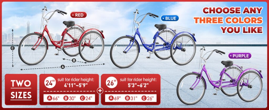 Outroad adult tricycle colors