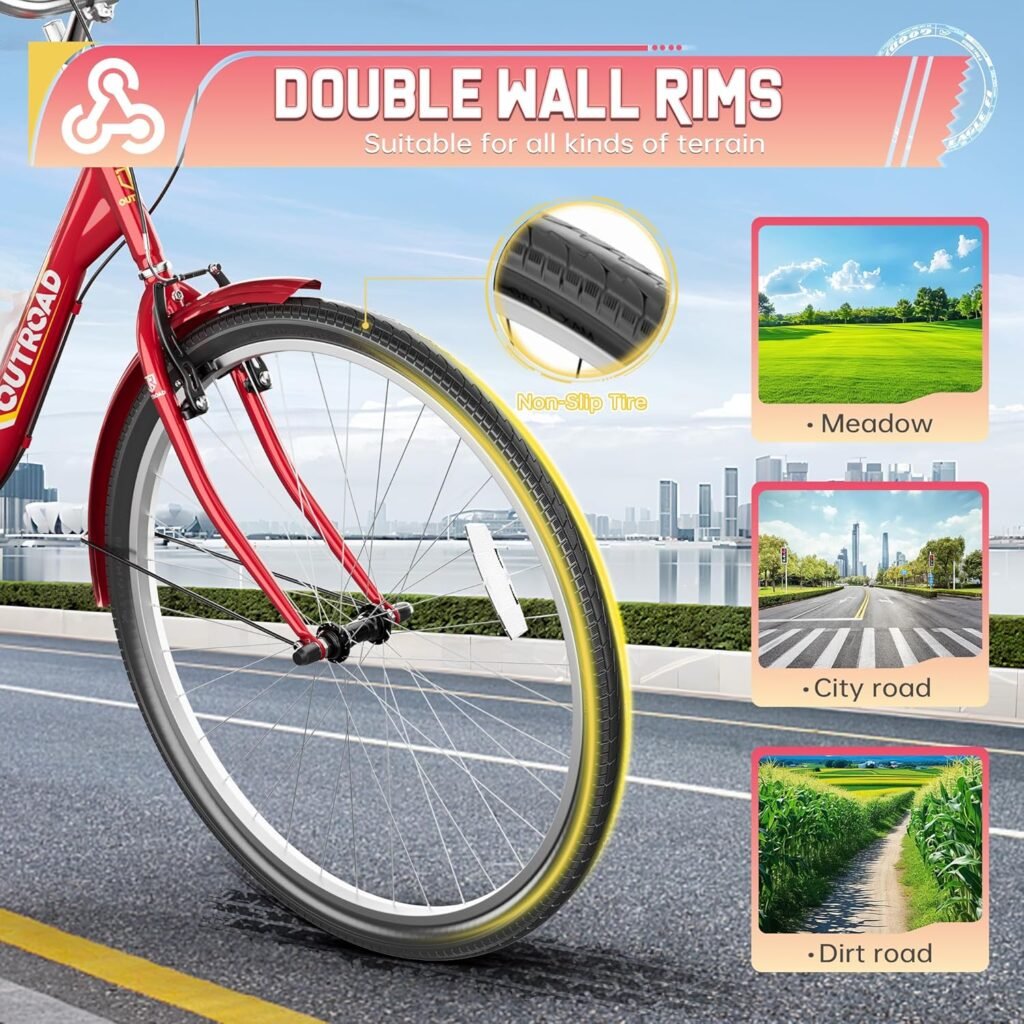 Outroad adult trike cruiser for shopping and outdoor riding