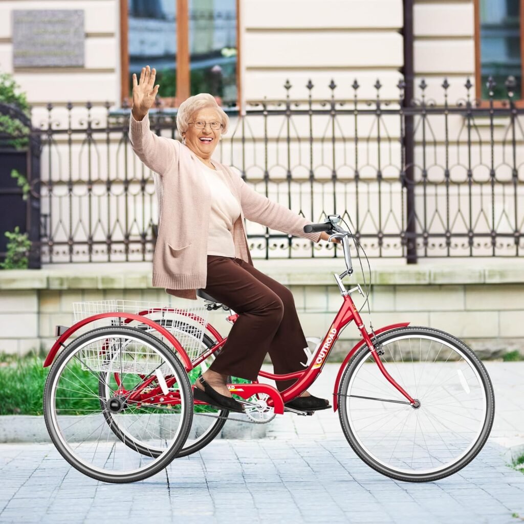 Outroad adult tricycle on city street